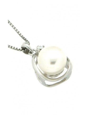 COLLAR PLATA PERLA CIRCONITAS HBP1640/CHAIN