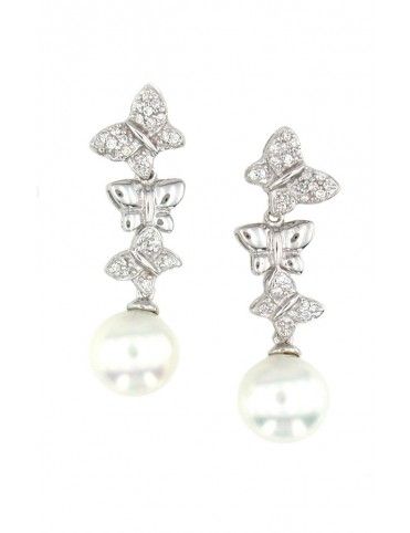 PENDIENTE PLATA CIRCONITAS PERLA E3600WPWCZ