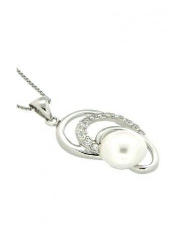 COLLAR PLATA PERLA CIRCONITAS HBP1254/CHAIN