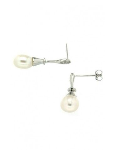 PENDIENTES PLATA PERLA CIRCONITAS HBE1768