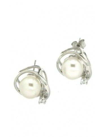 PENDIENTES PLATA PERLAS CIRCONITAS HBE1640
