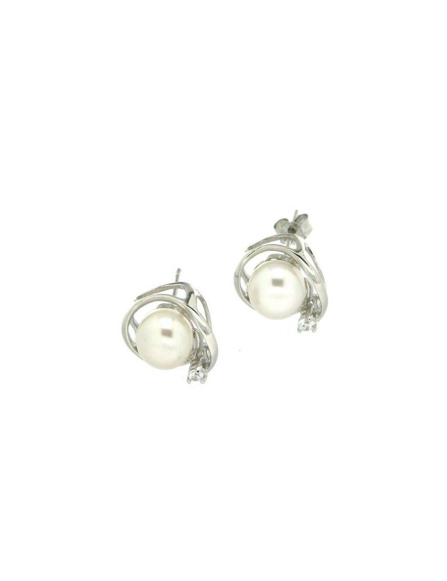 PENDIENTES PLATA PERLAS CIRCONITAS HBE1640