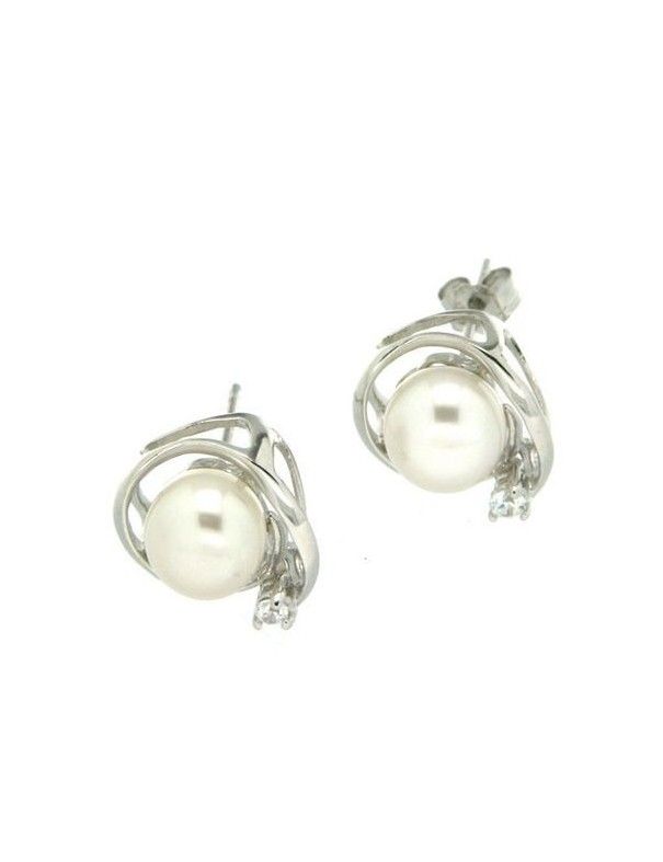 PENDIENTES PLATA PERLAS CIRCONITAS HBE1640