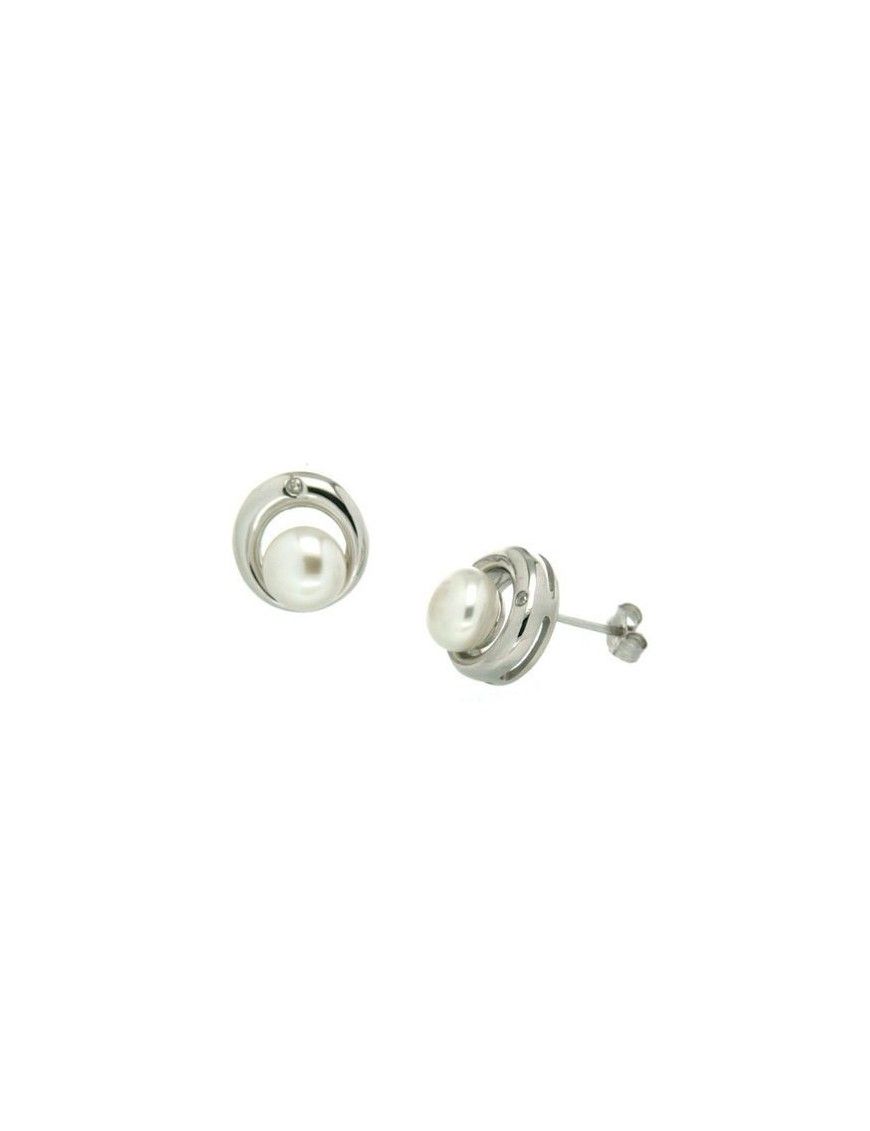 PENDIENTES PLATA PERLAS CIRCONITAS HBE1633