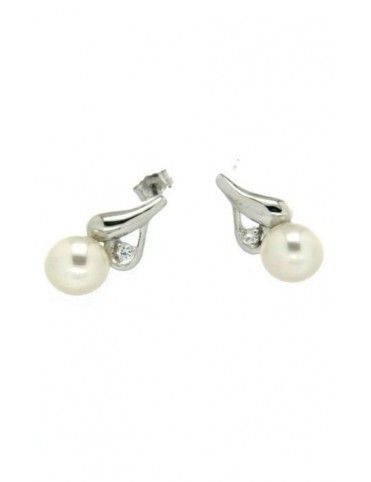 PENDIENTES PLATA PERLAS CIRCONITAS HBE1047