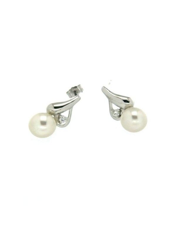 PENDIENTES PLATA PERLAS CIRCONITAS HBE1047