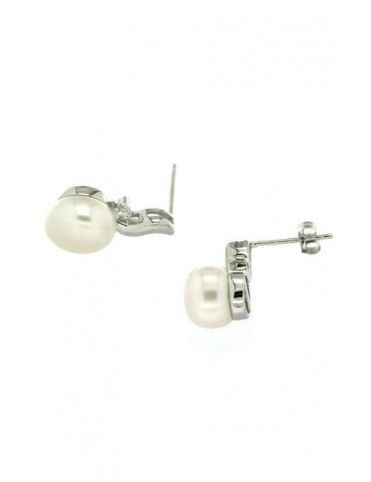 PENDIENTES PLATA PERLAS CIRCONITAS HBE1045