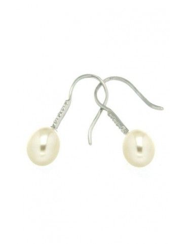 PENDIENTES PLATA PERLAS CIRCONITAS HBE0879