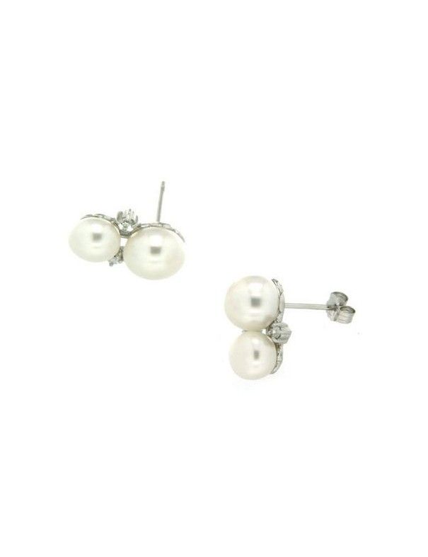 PENDIENTES PLATA PERLAS CIRCONITAS HBE0843