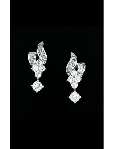 PENDIENTE PLATA CIRCONITAS E3853