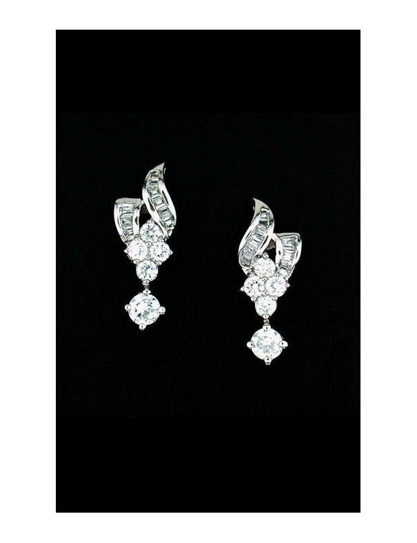 PENDIENTE PLATA CIRCONITAS E3853