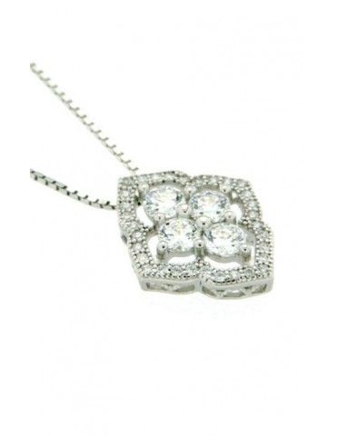 COLLAR PLATA 36 CIRCONITAS PV30500W/CHAIN