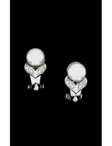 PENDIENTE PLATA CIRCONITAS PERLA ES1748