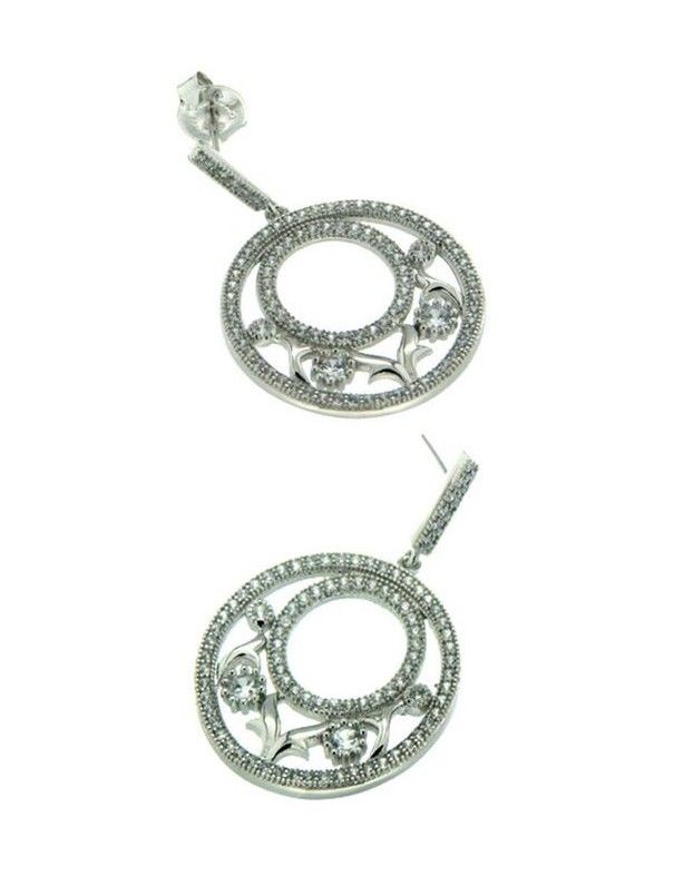 PENDIENTE PLATA 182 CIRCONITAS PV20833W