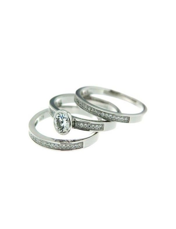 ANILLO SORTIJA PLATA 53 CIRCONITAS PV10182W