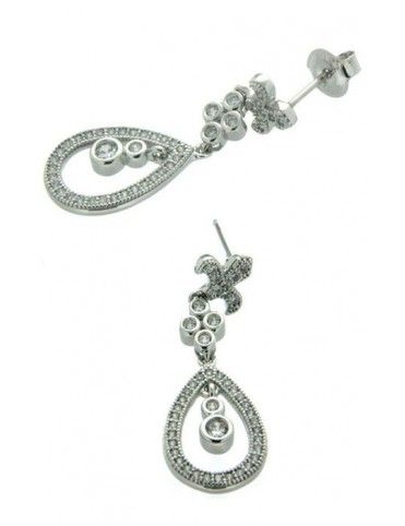 PENDIENTE PLATA 88 CIRCONITAS PV20852W