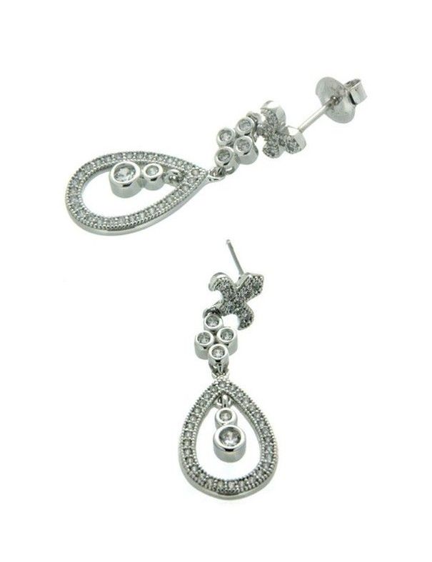 PENDIENTE PLATA 88 CIRCONITAS PV20852W