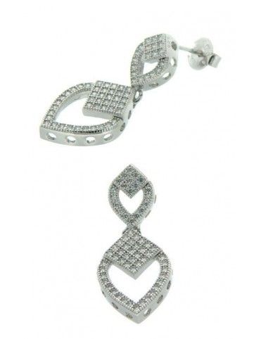 PENDIENTES PLATA 128 CIRCONITAS PV20306W