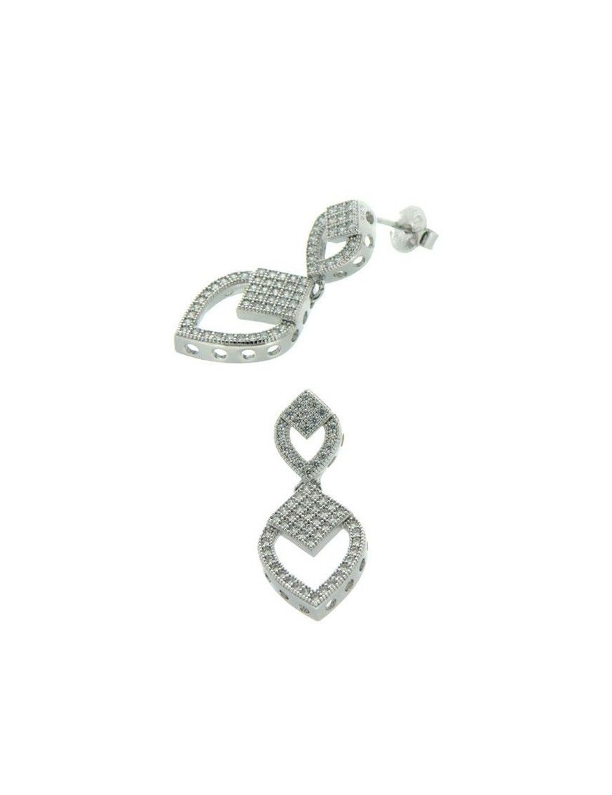 PENDIENTES PLATA 128 CIRCONITAS PV20306W