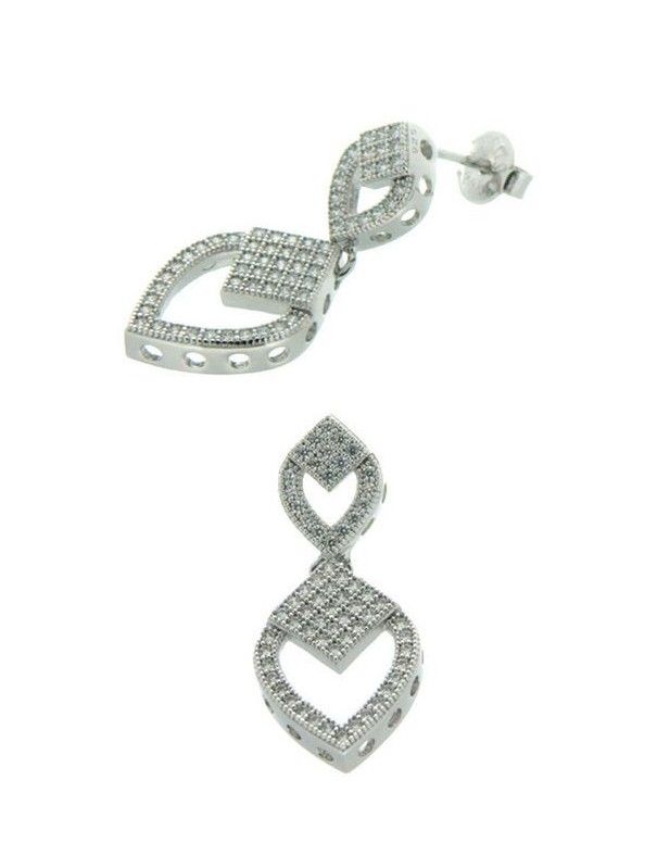 PENDIENTES PLATA 128 CIRCONITAS PV20306W