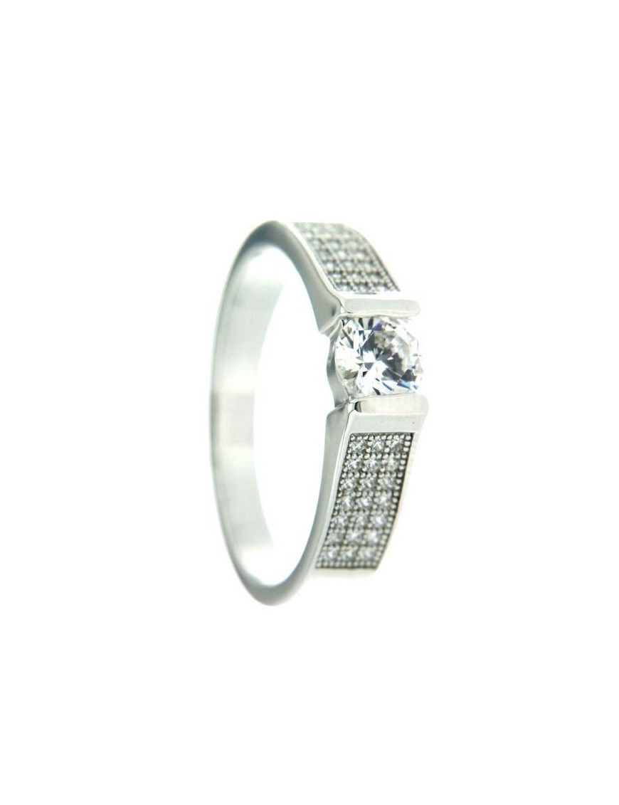 ANILLO SORTIJA PLATA 43 CIRCONITAS PV10143W