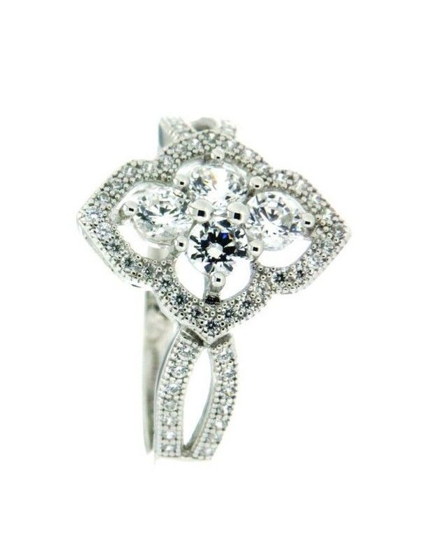 ANILLO SORTIJA PLATA 64 CIRCONITAS PV10458W