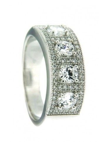 ANILLO SORTIJA PLATA 66 CIRCONITAS PV10427W