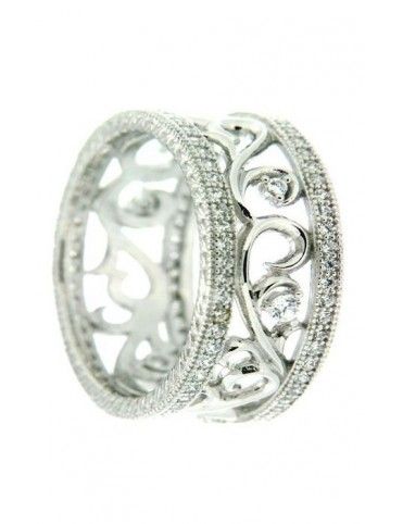 ANILLO SORTIJA PLATA 118 CIRCONITAS PV10519W