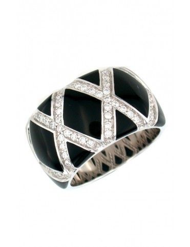 ANILLO SORTIJA PLATA CIRCONITAS ONIX GF-19988