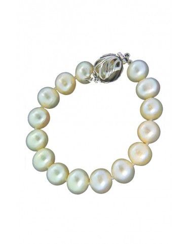 PULSERA PLATA PERLAS MUJER HB1116