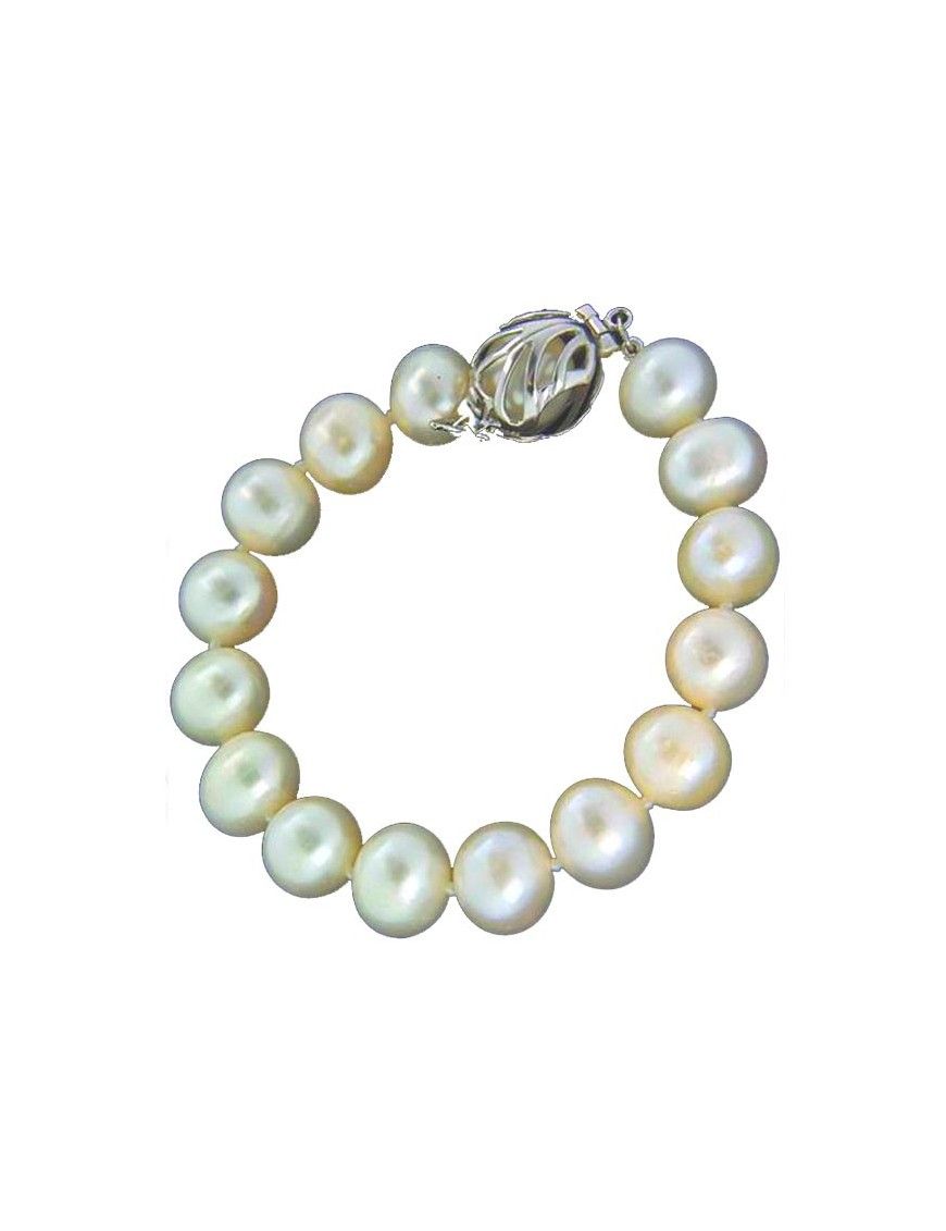PULSERA PLATA PERLAS MUJER HB1116