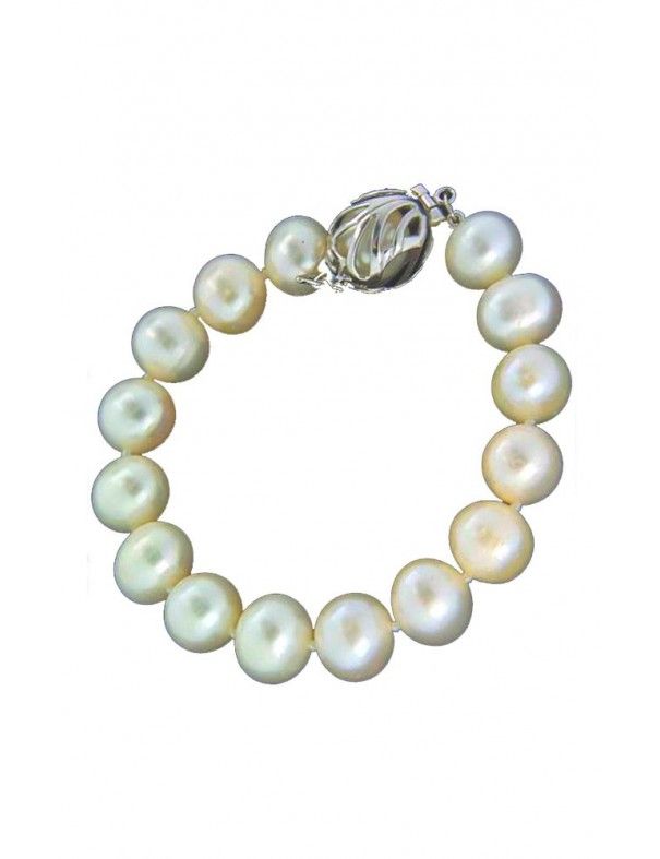 PULSERA PLATA PERLAS MUJER HB1116