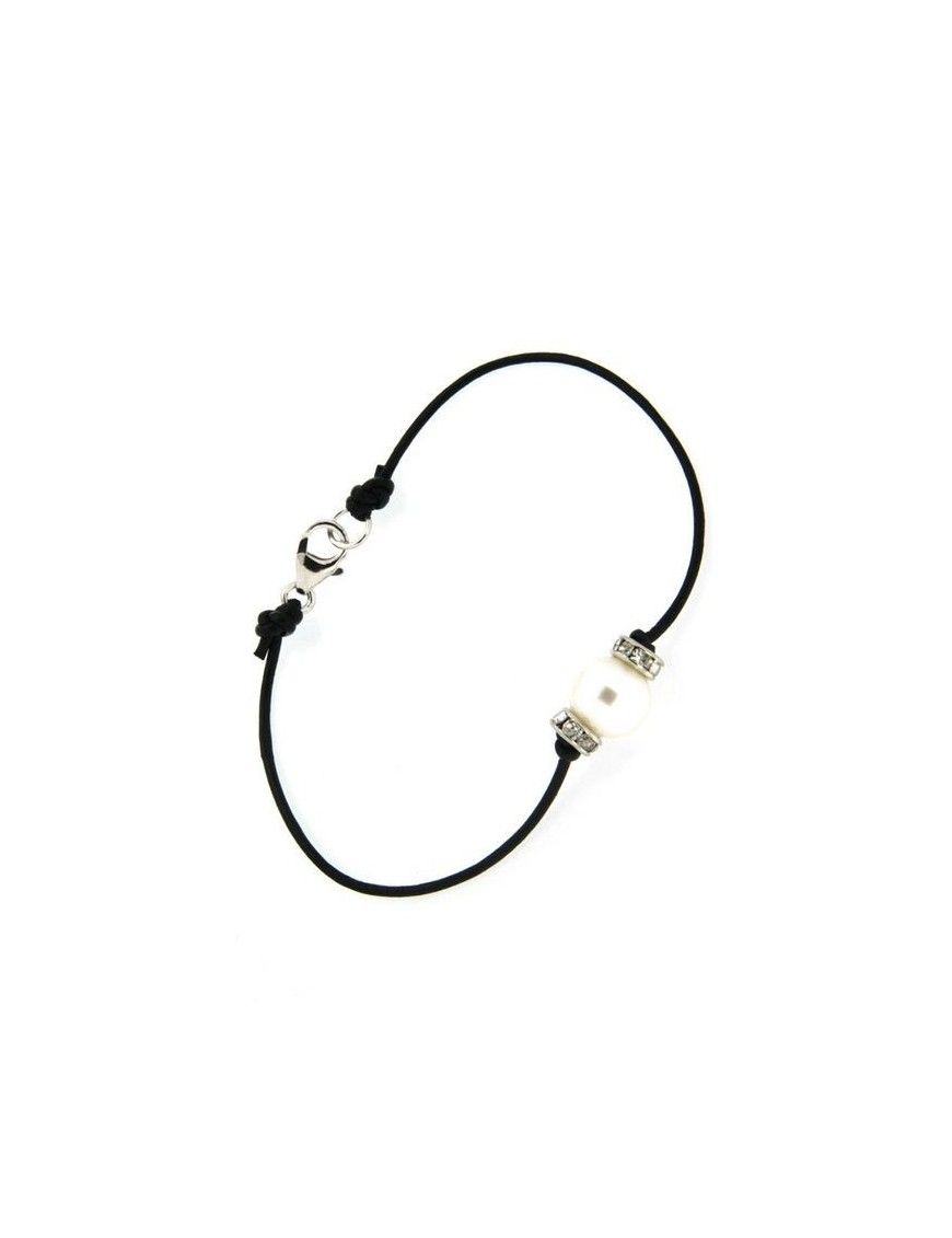 PULSERA PLATA PERLA CIRCONITAS HB1787-1