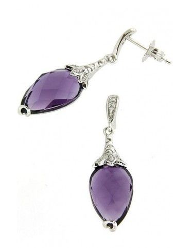 PENDIENTE PLATA AMATISTA MUJER ES4124AME