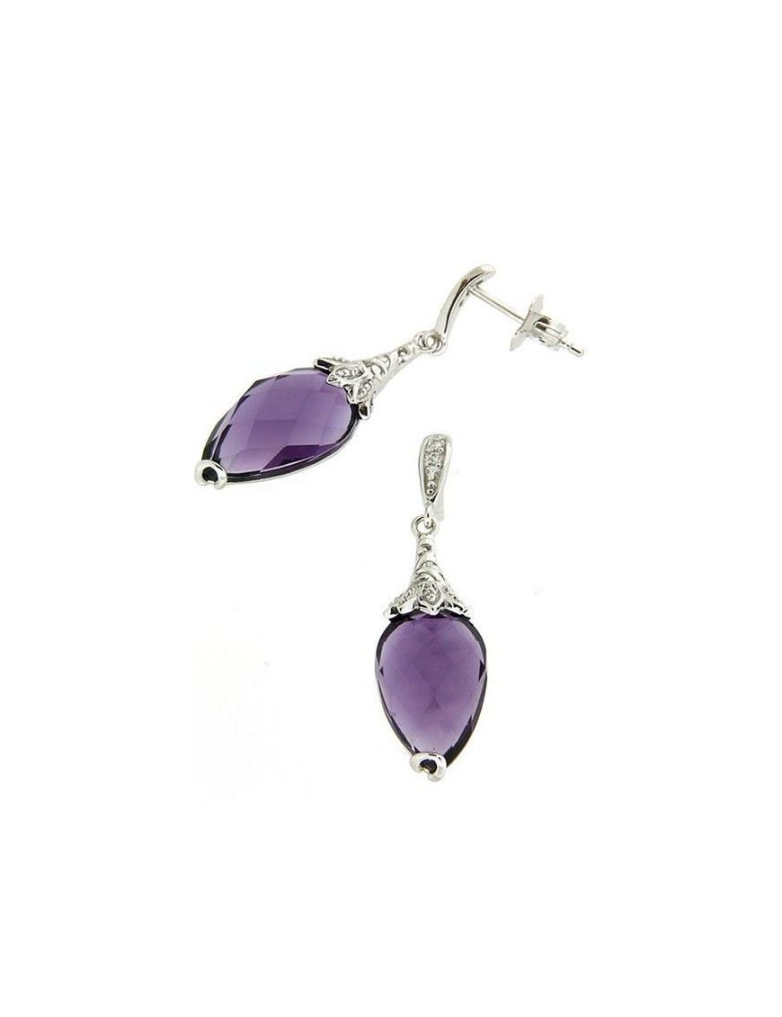 PENDIENTE PLATA AMATISTA MUJER ES4124AME