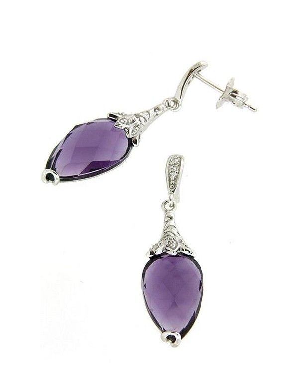 PENDIENTE PLATA AMATISTA MUJER ES4124AME