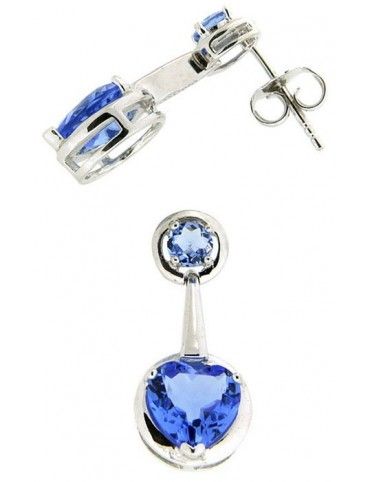 PENDIENTE PLATA TOPACIO MUJER ES4023BLQ