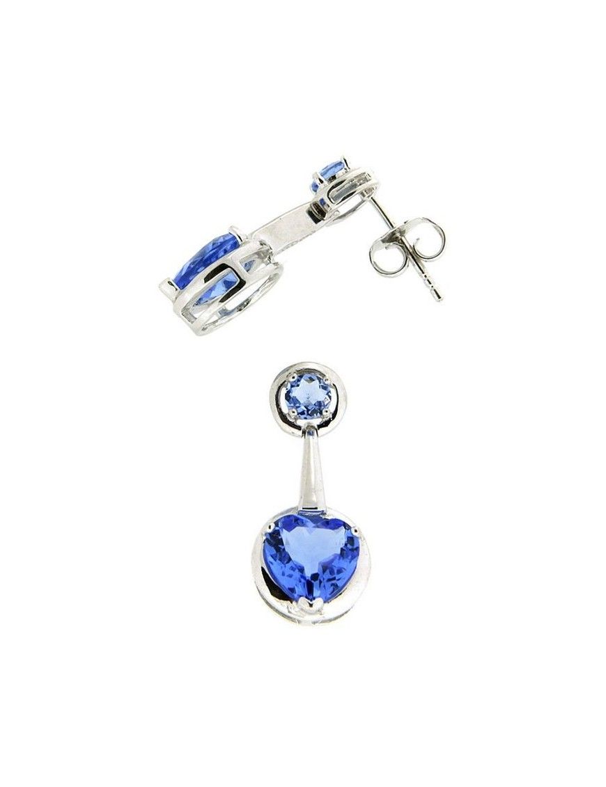 PENDIENTE PLATA TOPACIO MUJER ES4023BLQ