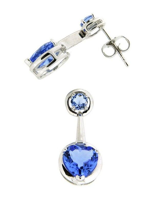 PENDIENTE PLATA TOPACIO MUJER ES4023BLQ