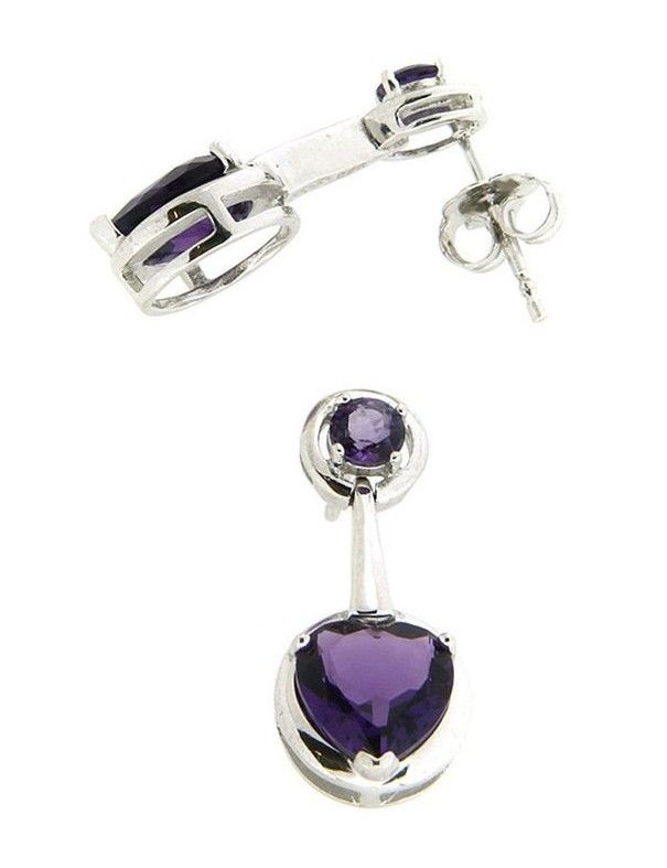 PENDIENTES PLATA AMATISTAS MUJER ES4023AME