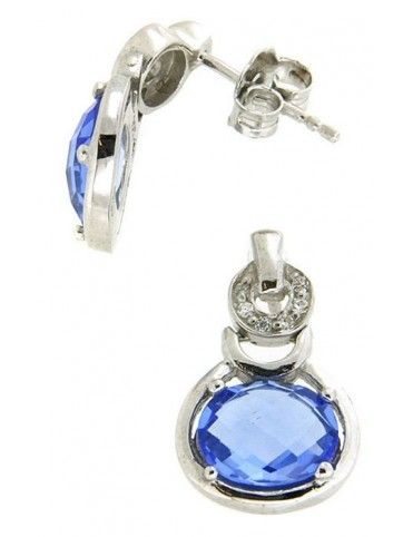 PENDIENTES PLATA CIRCONITAS TOPACIO ES2525BLQ