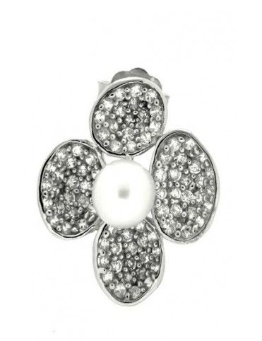 PENDIENTES PLATA PERLA CIRCONITAS ES3762PE
