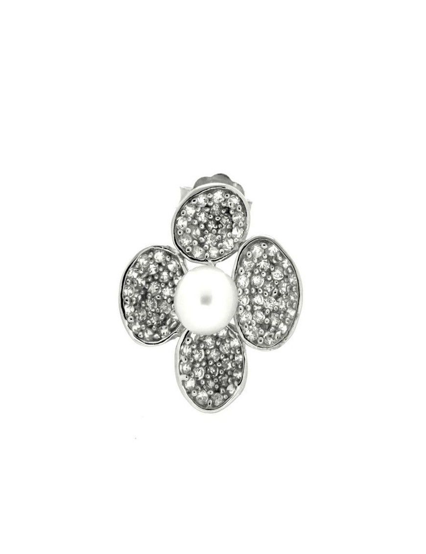PENDIENTES PLATA PERLA CIRCONITAS ES3762PE