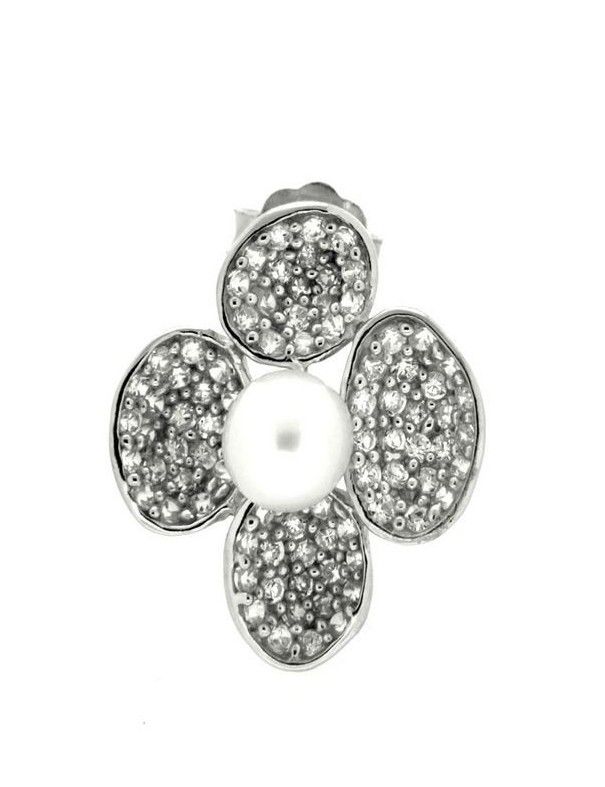 PENDIENTES PLATA PERLA CIRCONITAS ES3762PE