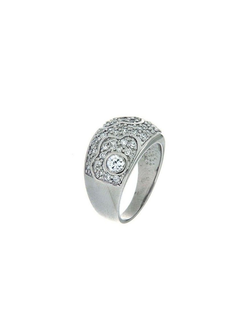 ANILLO SORTIJA PLATA CIRCONITAS R2865
