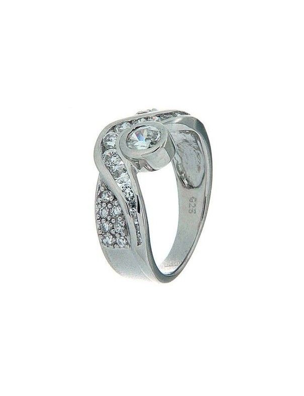 ANILLO SORTIJA PLATA CIRCONITAS R2630