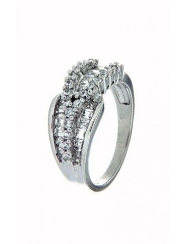 ANILLO SORTIJA PLATA CIRCONITAS R2542