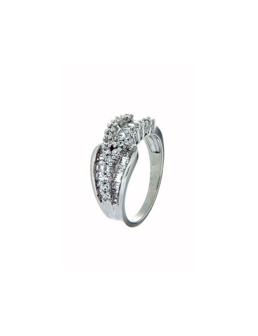 ANILLO SORTIJA PLATA CIRCONITAS R2542