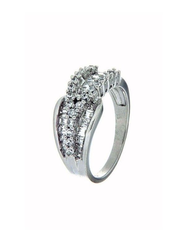 ANILLO SORTIJA PLATA CIRCONITAS R2542