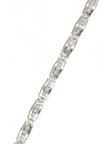 PULSERA PLATA CIRCONITAS BL9005